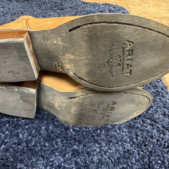 Ariat Brown Cowboy Western Ankle Boots - Picture 8 of 9